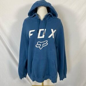 Fox Racing blue hoodie size large y2k 2000s vtg casual comfy